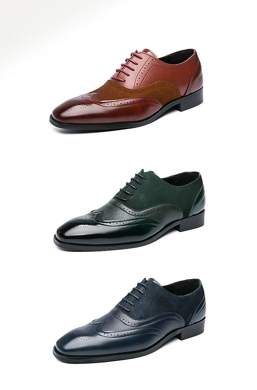 Zapatos Oxford Británicos de Cuero para Hombre - Punta Afilada - Image 9