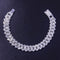 Fashion All-match Hip-hop Cuban Anklet Summer Barefoot Full Of Diamonds Silver