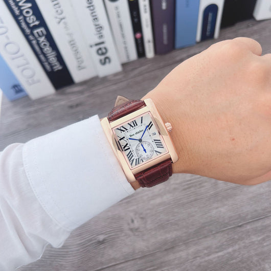 Reloj de Cuarzo Tanque Cuadrado para Hombre - Image 10