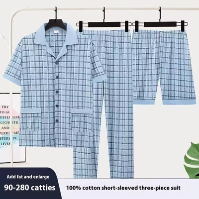 Pijama de Tres Piezas Manga Corta para Hombre - Image 3