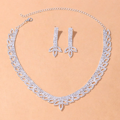 Conjunto de Collar y Aretes de Novia Lujo Ligero para Vestido de Boda - Image 4