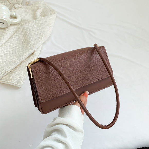 Bolso de Hombro Retro con Textura Trendy