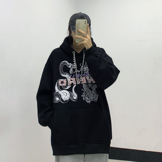 Sudadera Hip Hop Dragon con Collar Integrado - Image 19
