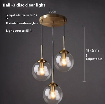 Lámpara de Techo Colgante Esférica de Cristal Moderno - Image 4