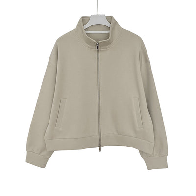 Chaqueta Casual de Algodón Espacial de Alta Densidad con Doble Cierre y Cuello Alto - Image 6