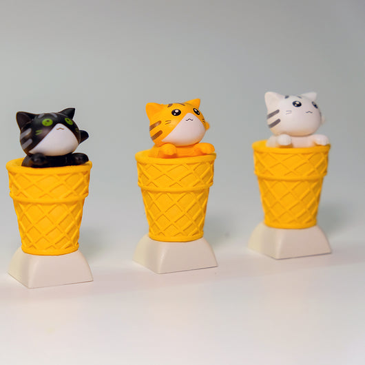 Llavero Gato Helado 3D Articulado - Capuchón Kawaii - Image 11