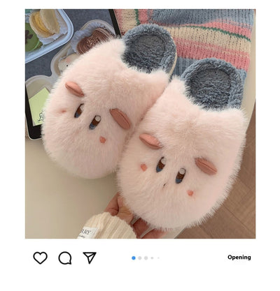 Pantuflas de Algodón con Diseño Cartoon para Estudiantes - Invierno - Image 12