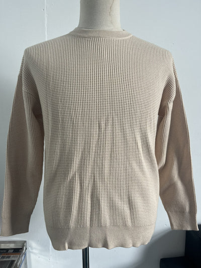 Suéter Cuello Redondo Textura Waffle para Hombre - Pullover Tejido Casual - Image 13