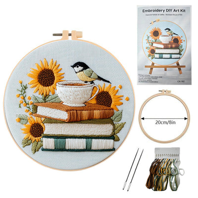 Kit de Bordado Girasoles y Pájaros - Serie Completa - Image 4
