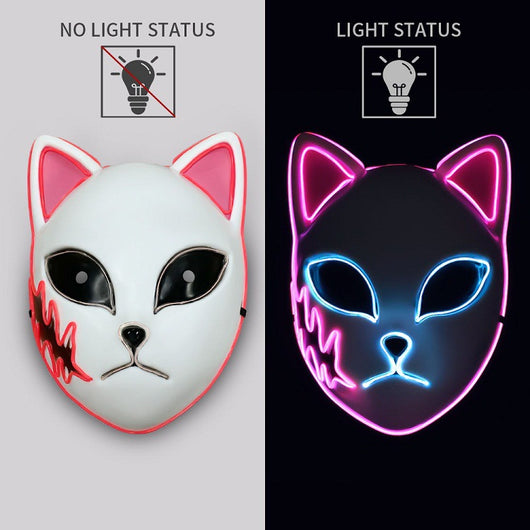Máscara Facial LED Luminosa con Diseño de Gato - Image 2