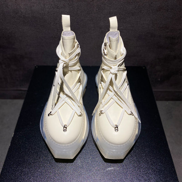Botas Altas de Cuero Genuino con Plataforma para Hombre