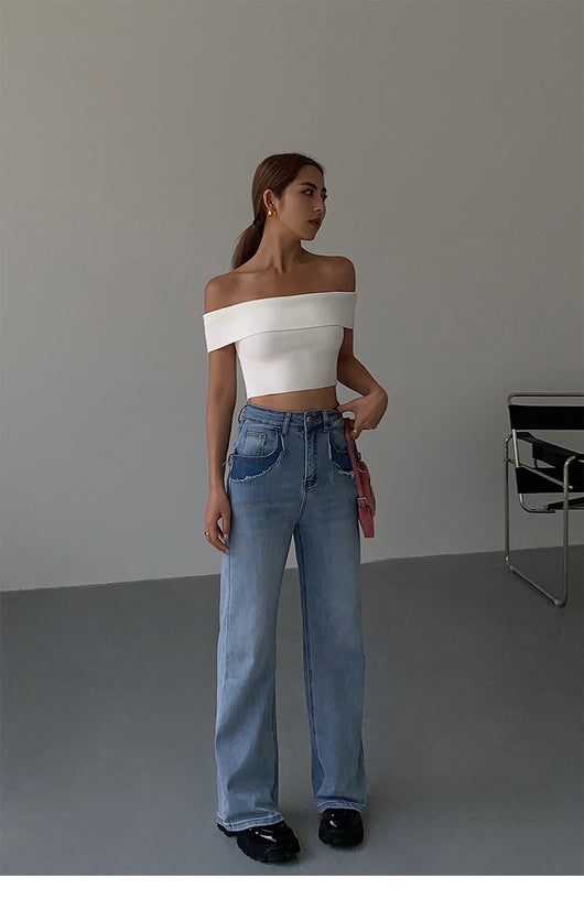 Top Tejido Asimétrico Cropped para Mujer - Image 14