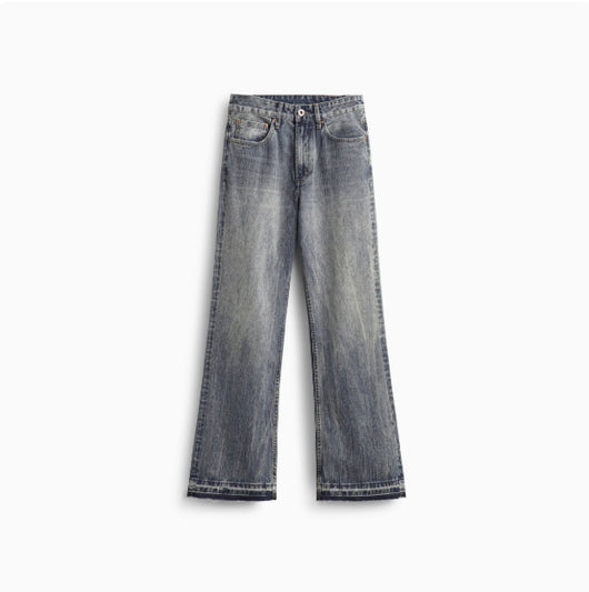 Jeans Rectos Sueltos con Micro Acampanada para Hombre - Image 2