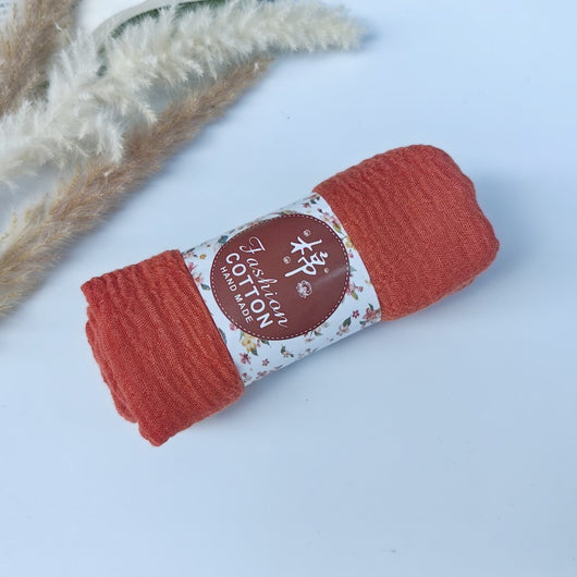 Pañuelo de Algodón y Lino Arrugado Monocromático - Image 124