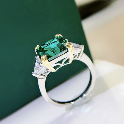 Anillo de Diamante Paraiba Carbono Alto Engarzado a Mano - Image 6