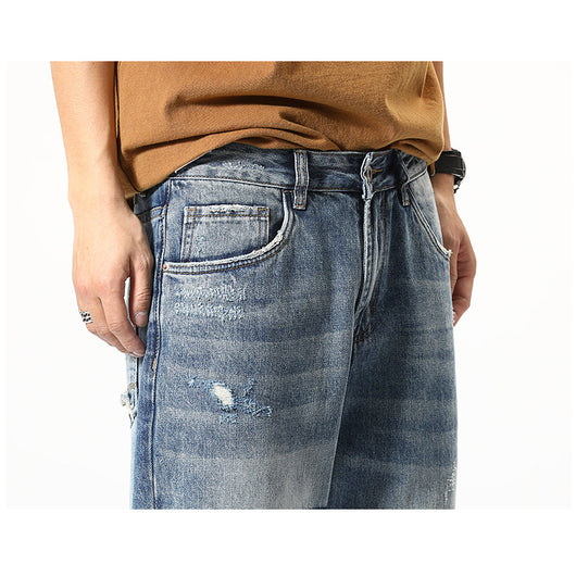 Pantalones Vaqueros Rotos Estilo Retro Americano para Niños - Image 4