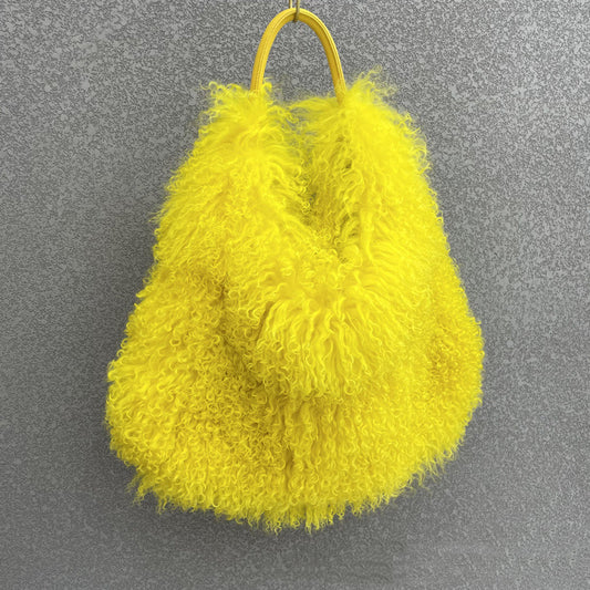 Bolso Playero de Lana y Peluche para Mujer - Image 2