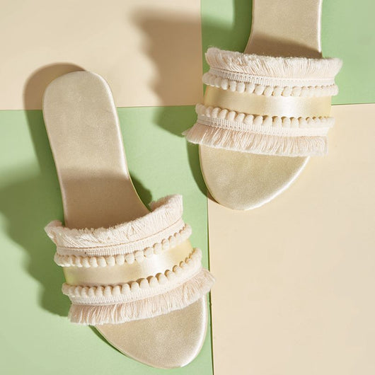 Sandalias Planas Extragrandes para Mujer con Borlas - Comodidad de Verano - Image 3