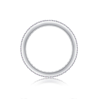 Juego de Anillos de Boda Bright Stars con Moissanita Premium en Plata S925 y Baño de Platino - Image 4