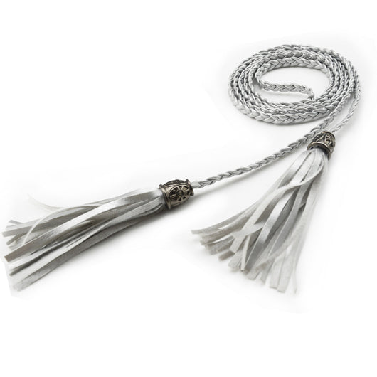 Cinturón Tejido para Mujer con Cadena de Borlas Decorativa - Image 8