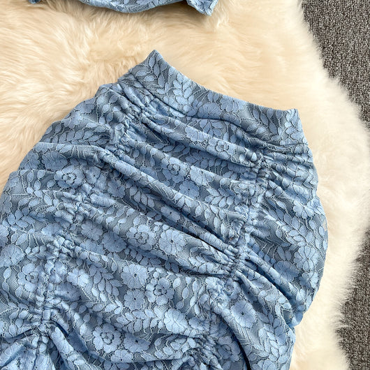 Conjunto de Top Ajustado y Falda Alta con Cordón - Image 18