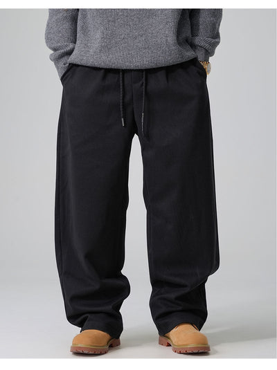 Pantalones Casuales Holgados con Cordón Ajustable y Forro Polar - Image 8
