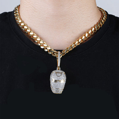 Collar Hip Hop con Dije Caricatura y Circones Brillantes - Image 7