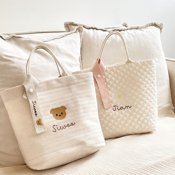 Bolsa Maternal Canvas Go Out Blanca con Compartimentos Interiores para Mamá y Bebé - Image 8