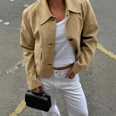 Chaqueta Cortavientos de Gamuza para Mujer - Estilo Moderno y Funcional - Image 7