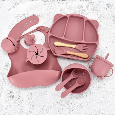 Set de Plato Compartido con Diseño de Ositos de Silicona - 9 Piezas - Image 12