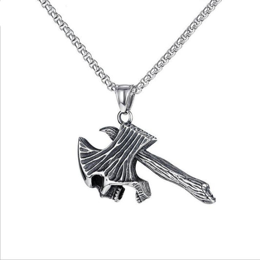 Anillo de Acero Inoxidable Calavera Tomahawk Retro para Hombre - Image 2