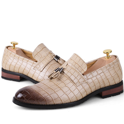 Zapatos de Cuero Estilo Coreano con Punta y Borla para Hombre - Image 10