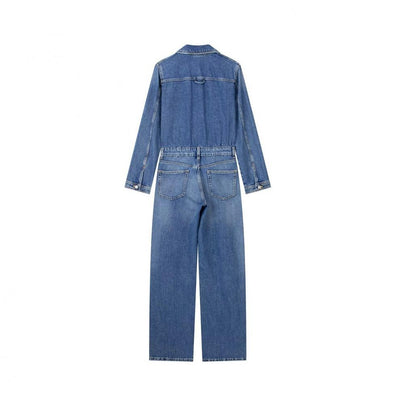 Jumpsuit de Mezclilla Recta Tendencia Urbana para Mujer - Image 5