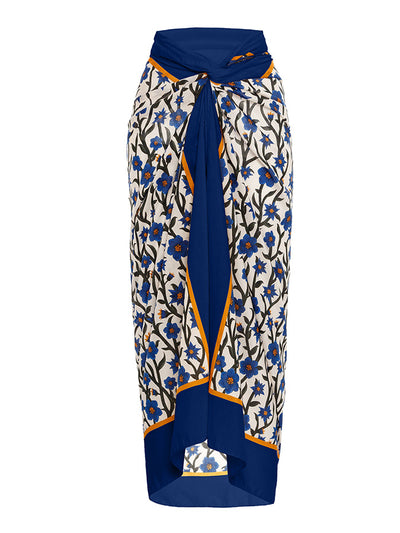 Traje de Baño Dos Piezas Chiffon con Falda Cadera Estampada - Image 28