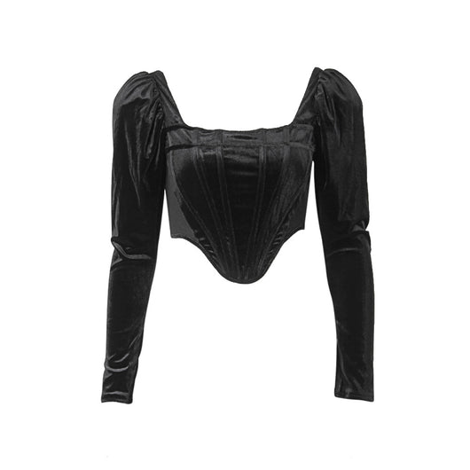 Blusa Cuello Cuadrado Manga Larga con Volado Texturizado - Image 7