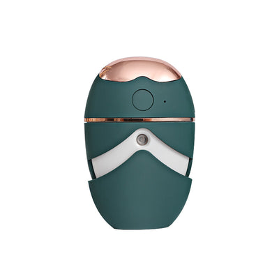 White and rose gold eye protector mini spray and conditioner atomizing device with a smooth, ergonomic design. - Image 9
