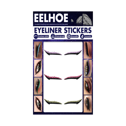 Delineador Adhesivo Diamantado Impermeable - Pegatinas de Eyeliner Gato Sexy para Maquillaje - Image 18