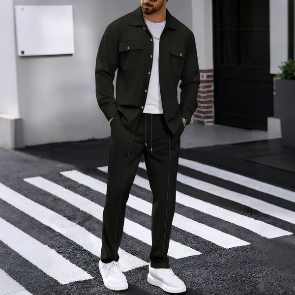 Pantalón Casual de Algodón Texturizado para Hombre