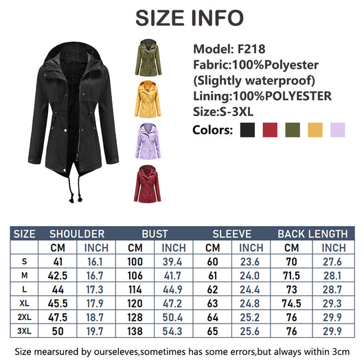 Chaqueta Cortavientos Impermeable con Capucha y Cintura Ajustable - Image 8