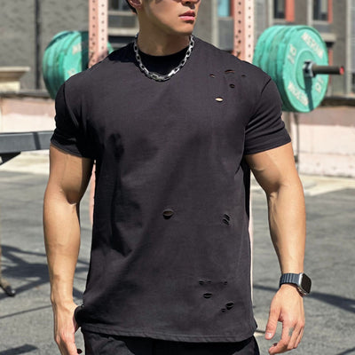Camiseta Deportiva Suelta de Algodón para Hombre - Image 13