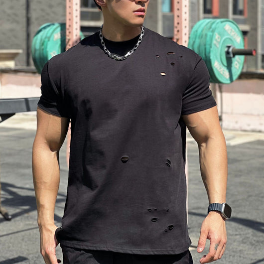 Camiseta Deportiva Suelta de Algodón para Hombre - Image 13