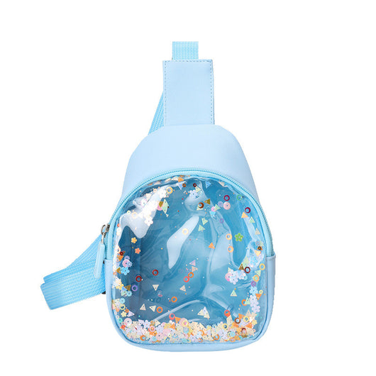 Mochila de Pecho Infantil de Cuero PU con Efecto Arenilla - Ligera y Moderna - Image 12