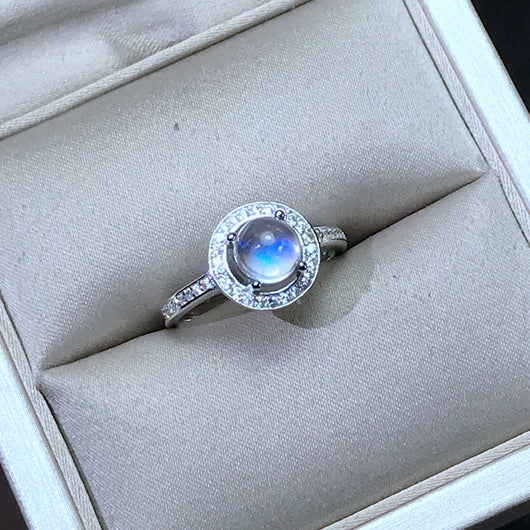 Anillo de Piedra Luna Azul Natural - Image 8