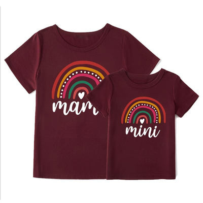 Playera Arcoíris Mamá e Hija - Conjunto Familiar de Algodón para Verano - Image 13