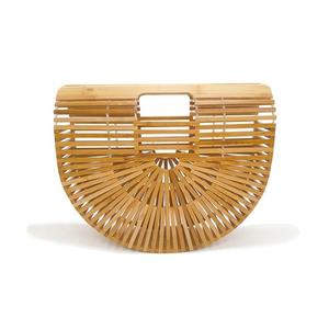 Bolsa de Playa Tejida en Bambú y Ratán - Bolso Creativo para Mujer - Image 4
