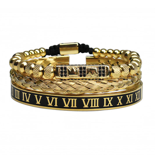 Pulsera Tejida con Cuentas de Piña y Cristales Micropavé - Image 2