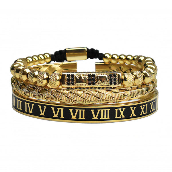 Pulsera Tejida con Cuentas de Piña y Cristales Micropavé