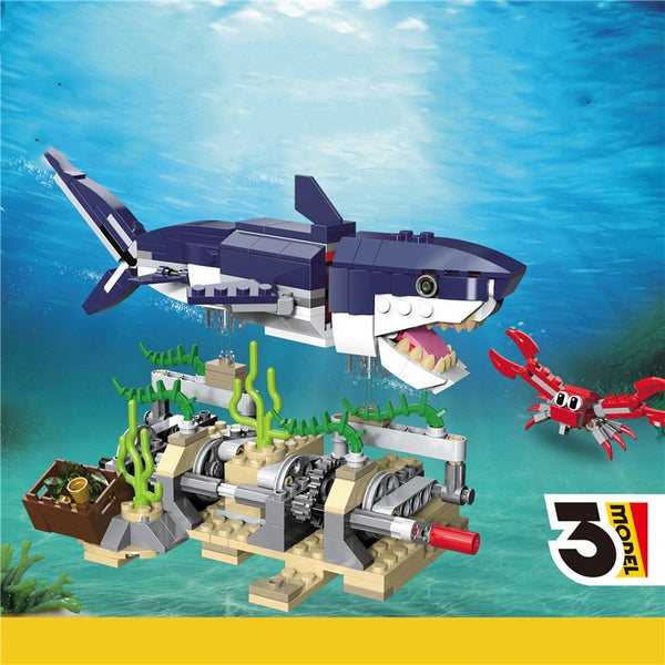 Bloques de Construcción Serie Transformable - Juguetes Criaturas Submarinas