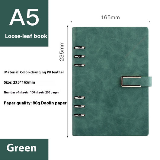 Cuaderno A5 Profesional con Hojas Removibles para Negocios y Reuniones - Image 7