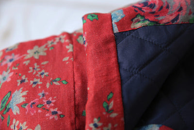 Abrigo Retro Floral de Algodón y Lino para Mujer - Estilo Vintage - Image 15